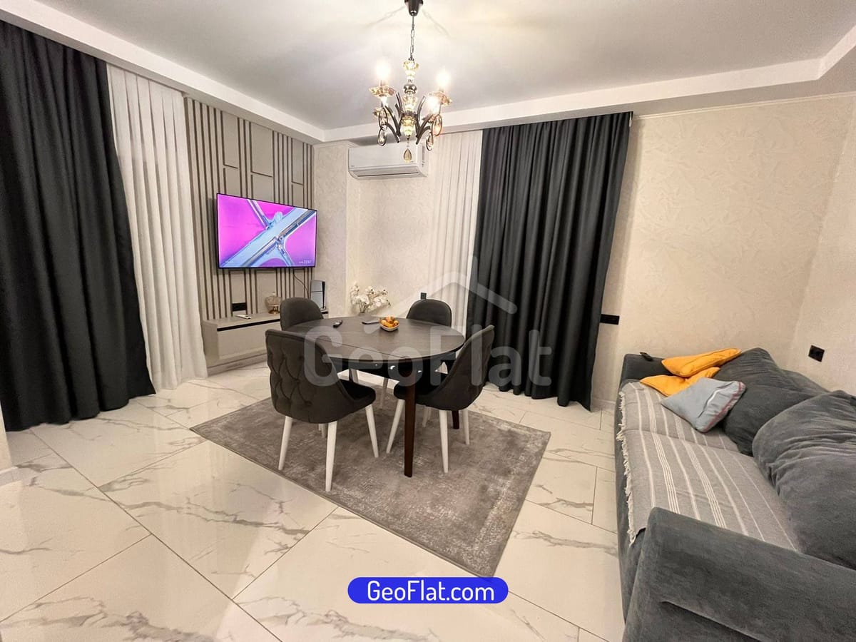 For sale: Apartment, new 3-room (74 m²), furnished and equipped with appliances on Vazha-Pshavela Street, Batumi — $139,000